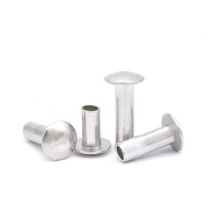 Remaches Tubulares Semihuecos de Aluminio con Cabeza Redonda de 3mm, 4mm, 5mm, Personalizables para Fabricación de Muebles - Product Image 1