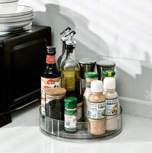 <span class=keywords><strong>Plateau</strong></span> tournant classique en plastique transparent moulé par injection pour épices, organisateur de comptoir de cuisine - Product Image 2