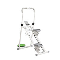 Máquina de Ejercicio Multifuncional Plegable para Uso Doméstico, Simulador de Escaleras con Función de Rotación Lumbar