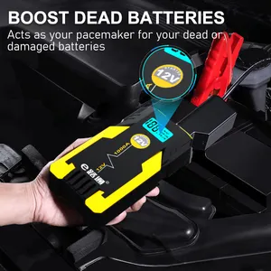 Not-Auto-Starthilfe 12V 24V 24000mAh Tragbarer Auto-Booster Start Power Bank Dead Battery Jumper mit Luft kompressor