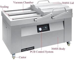 Máquina Empacadora al Vacío Automática Comercial DZ-400/2SD Multifuncional de Doble Cámara para Envasado de Alimentos - Product Image 2