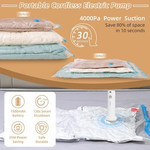 Sacs de rangement sous vide réutilisables pour vêtements et literie, sacs de compression hermétiques pour économiser de l'espace à la maison et en voyage, 16 packs - Product Image 6