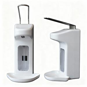 Distributeur de savon mural manuel double avec design coudé en plastique ABS, capacité de 1000 ml, pour usage hospitalier - Product Image 5