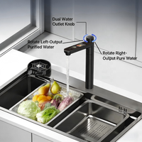 Purificateur d'eau par osmose électrique intelligent TDS pour hôtels, avec écran tactile numérique, robinet d'évier autonettoyant et surveillance TDS