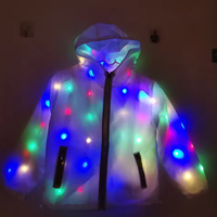 Ensemble veste et pantalon lumineux LED colorés pour enfants, idéal pour la course nocturne, les fêtes costumées garçon/fille et les fournitures de fête d'anniversaire