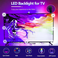 SMD5050 RGB IC LED bande lumineuse TV DC24 adaptateur APP télécommande TB LED rétro-éclairage pour caméra PCB matériel article cordes lumineuses