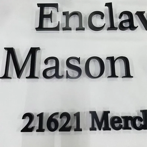 Metallo nero monogramma Custom in acciaio inox canale lettera segno oro metallo lettera per decorazione Business Logo numero della parete - Product Image 6