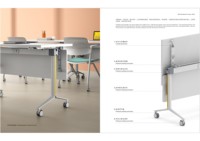 Table de formation pliable, table de classe commerciale, table d'apprentissage pour le personnel, bureau pliable, table de conférence pliable durable, structure de table en métal