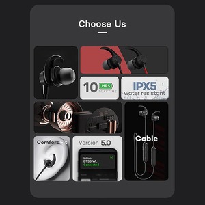 Điều Khiển Không Dây Bt 5.0 Không Dây Không Thấm Nước Thể Thao Dây Đeo Tai Nghe Từ Bt36 Hút <span class=keywords><strong>Neckband</strong></span> Headphone - Product Image 2