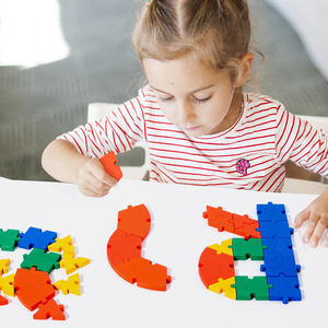 Alphabet personnalisé numéro Jigsaw Puzzle <span class=keywords><strong>logique</strong></span> pensée jouet bricolage jeu d'association apprentissage éducation Puzzles pour enfants garçons filles - Product Image 3
