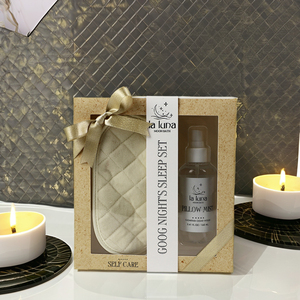 Venta caliente Almohada de estado de ánimo relajante Niebla Espíritu calmante Reducir el estrés Almohada Niebla Máscara de Ojos de lujo Juego de regalo de espray para dormir - Product Image 2
