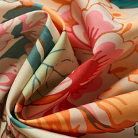 Tissu de rideau imprimé 100% polyester, design forêt enchantée botanique, rideaux de style campagnard