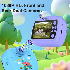 AM300 블루 키즈 즉석 인화 카메라, 2.4인치 HD 화면 귀여운 만화 미니 디지털 사진 프린터 휴대용 장난감 선물 - Product Image 4