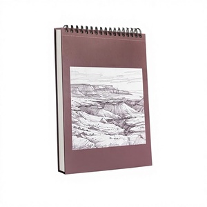 Carnet <span class=keywords><strong>de</strong></span> croquis Crehatos 9" x 12" avec reliure spirale supérieure, 100 feuilles, papier <span class=keywords><strong>de</strong></span> peinture 68lb/100gsm, 1 paquet - Product Image 3