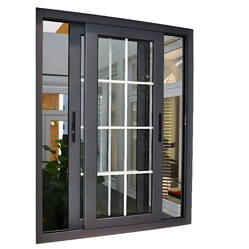 Özel boyut malzeme sürgülü pencereler kapı çift cam kasırga darbe alüminyum sürgülü pencere çin üretici