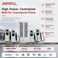 Chargeur ultra haute puissance AMPPAL 240KW-720KW certifié Ocpp Ce, station de charge rapide pour voitures électriques DC, réponse rapide, usage commercial