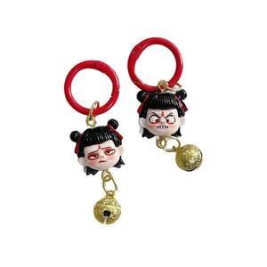 Porte-clés Nezha, pendentif anime amusant et attrayant, petit cadeau pour étudiant, enfant démon affrontant <span class=keywords><strong>la</strong></span> mer, souvenir à suspendre au sac - Product Image 5