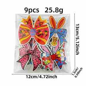 Patch thermocollant brodé motif lapin de Pâques mignon avec nœud pour accessoires vestimentaires décoratifs de fêtes - Product Image 2