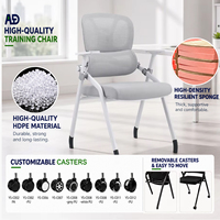 Chaises d'entraînement en mousse haute densité, empilables pour les établissements de formation