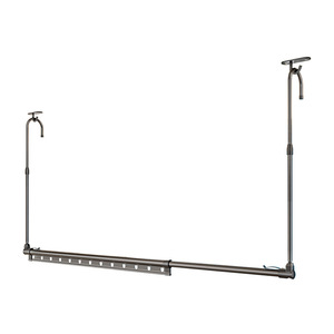 ราวตากผ้าอลูมิเนียมอัลลอยด์แบบตะขอ ยืดหดได้ กันลม พร้อมที่หนีบผ้าห่ม สำหรับใช้ในระเบียง - Product Image 3