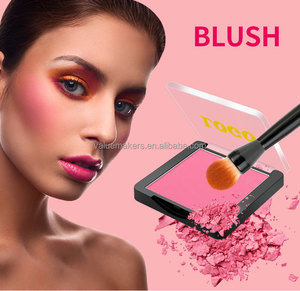 Personaliza tu logotipo single Mini <span class=keywords><strong>Blush</strong></span> pigmentado mejilla polvo rubor rosa y naranja dulce colorete cara vegana maquillaje colorete - Product Image 4