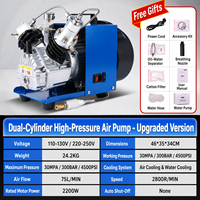 Gonfleur électrique haute pression Portable 30MPA 300bar pompe respiratoire de plongée 4500psi Piston refroidissement par Air Mini compresseur d'air