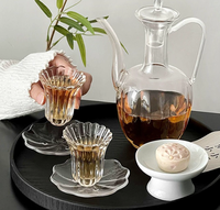 Tasse à thé en verre style chinoiserie 40ml-Tasse à thé épaissie résistante à la chaleur et faite à la main