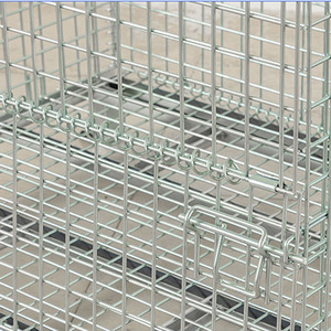 Kho bãi nhiệm vụ nặng nề 1000kg <span class=keywords><strong>Stackable</strong></span> dây lưới thép gấp lưu trữ lồng mạ kẽm đôi lưu trữ lồng Pallet lồng - Product Image 2
