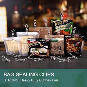 304 paslanmaz çelik Metal giysi mandal çanta resim gıda klipler askı klipler için giyim dayanıklı ve Rustproof - Product Image 6