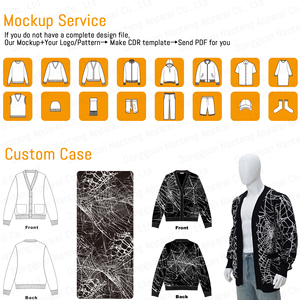 Nanteng personnalisé de haute qualité 100% coton surdimensionné plume tricoté jacquard manteaux col en V boutons femmes long cardigan chandails - Product Image 4
