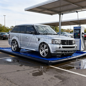 Tapis de lavage de <span class=keywords><strong>voiture</strong></span> <span class=keywords><strong>gonflable</strong></span> portable de 6 m, collecteur d'eau, tapis de confinement d'eau pour <span class=keywords><strong>voiture</strong></span> - Product Image 1