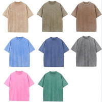Maglietta Vintage in Puro Cotone 260g, Stile Europeo/Americano, Vestibilità Ampia, Maniche Corte, Collo Tondo, Traspirante e Assorbente