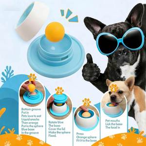 Plato Redondo Antideslizante para Mascotas, Plato de Alimentación Lenta para Gatos, Plato Antideslizante para Perros, Juguete Portátil para Perros, Dispositivo para Buscar Golosinas - Product Image 3