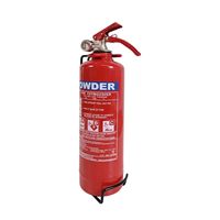 Extincteur à poudre sèche de 1 kg avec support en acier inoxydable - Certifié CE EN3