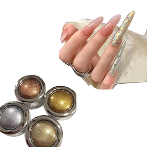 Xi Fei Huigong ARMOR Zhen Huan เล็บสี่สีผงกระจกวิเศษพร้อมวัสดุโลหะสไตล์พระราชวัง - Product Image 3