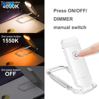 Lampe de lecture portable à clipser flexible à LED réglable en luminosité pour la protection des yeux, rechargeable par USB
