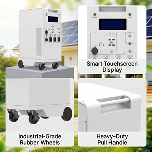 Estación de Energía Portátil de Emergencia de 3000W 5000W 10000W, Batería LiFePO4 de 5120Wh 10240Wh 14336Wh, Sistemas de Generador Solar Móvil - Product Image 3