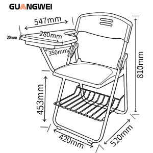 Phong Cách Hiện Đại Trường dự án lớp học đồ nội thất sinh viên đại học gấp ghế đào tạo ghế với văn bản bảng cho văn phòng nhà - Product Image 4