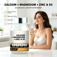 Complément Alimentaire OEM Multi-Vitamines D3 pour les Os et les Articulations, Complexe Calcium Magnésium Zinc en Comprimés pour Adultes, Soutien Immunitaire