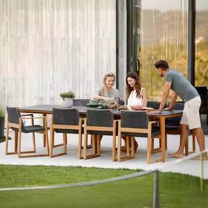 ชุดโต๊ะและเก้าอี้ไม้สักสำหรับสวนกลางแจ้ง กันน้ำ เหมาะสำหรับลานบ้าน ระเบียง และพื้นที่กลางแจ้ง - Product Image 3