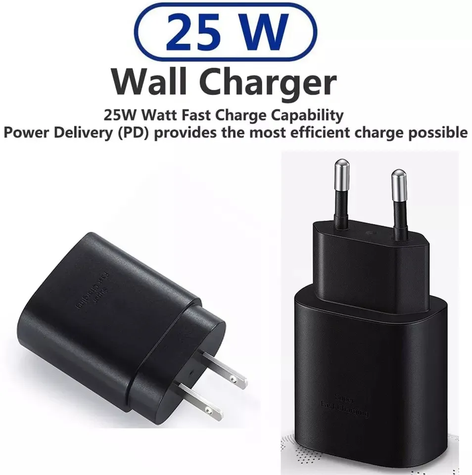 25w Charging Type C Charger Adapter Usb Type C Pd Fast Charging Pd Wall Charger For Samsung Galaxy 22/21
