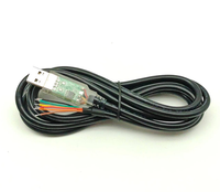 Cable USB RS232 de 1,8 M, Cable negro Ftdi RS232, nivel UART, señales, Cable de programación de ordenador de 0,0 3,3
