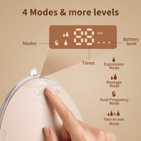 Tire-lait électrique portable, 4 modes et 12 niveaux pour une meilleure efficacité d'extraction du lait, innovation d'application pour l'alerte de trop-plein, 6 oz