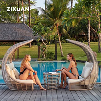 Chaise longue de jardin en aluminium pour hôtel, mobilier d'extérieur moderne, résistant à l'eau, pour piscine, restaurant, patio, style nordique