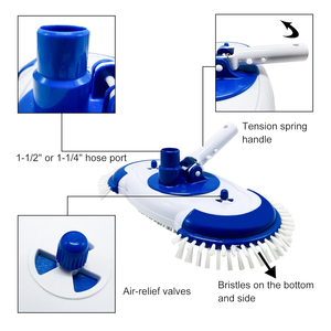 Tête d'aspirateur de <span class=keywords><strong>piscine</strong></span> avec poils latéraux en nylon, connecteur de <span class=keywords><strong>tuyau</strong></span> pivotant et poignée à dégagement rapide EZ Clip, pratique pour <span class=keywords><strong>piscine</strong></span> - Product Image 1