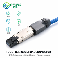 Connecteur RJ45 CAT8 8P8C SFTP, blindé en alliage de zinc, prise modulaire industrielle anti-vibration sans outil, 40 Gbit/s