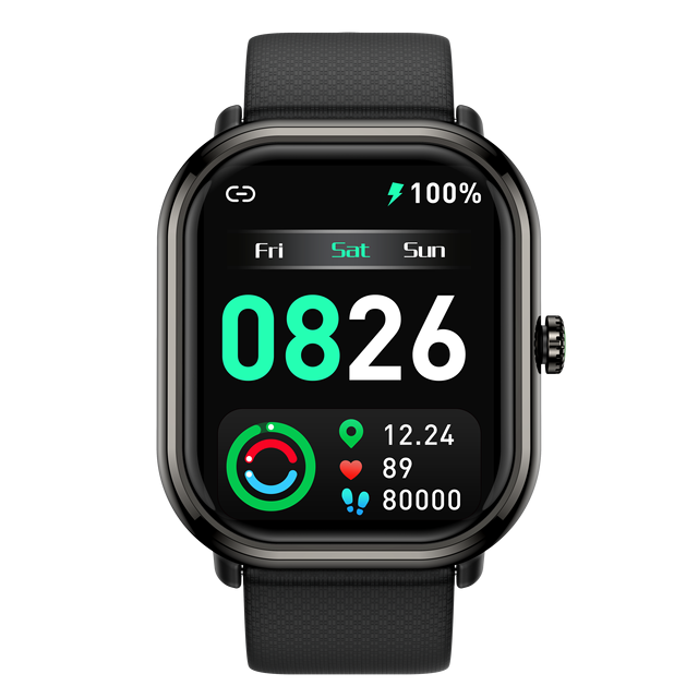 1.96 Inch AMOLED Full Touch Screen Smart Watch Fashion IP67 Waterproof Sport Fitness Watches for Android IOS Heart Rate