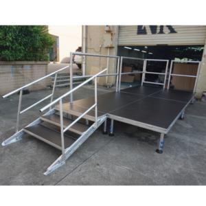 Escenario Portátil Plegable de Aluminio Ligero para Exteriores con Superficie Antideslizante para Decoración de Iglesias y Fácil Montaje - Product Image 4