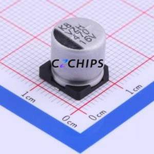 Condensateur électrolytique en aluminium SMD VZH471M1CTR-1010, SMD, D10xL10mm 470uF 20% 16V 10mm - Product Image 1