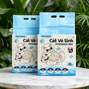 Custom Printed Logo 6L 10L <b>20L</b> Bentonite Cat Litter Packaging <b>Bag</b> Heavy Duty Nylon Vacuum Pouch Wholesale - Product Image 1